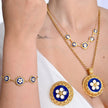 Collier en plaqué or grand fleur traditionnel
