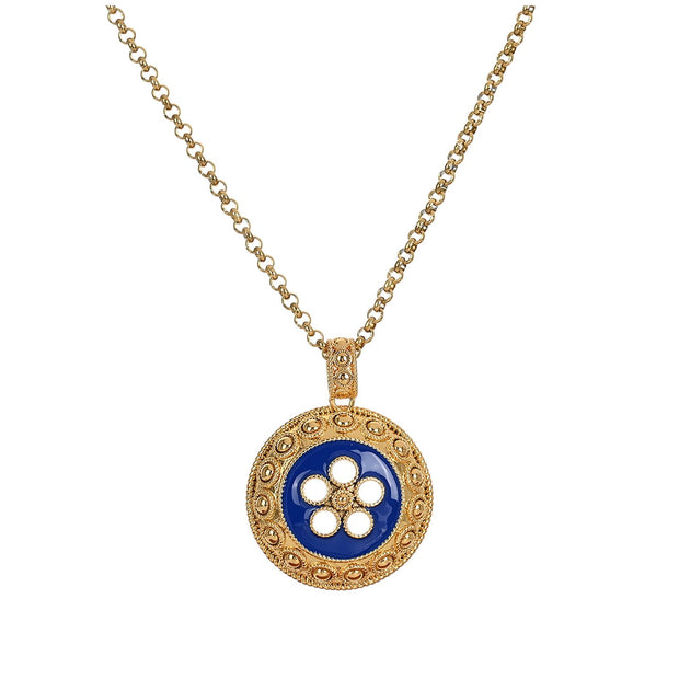Collier en plaqué or grand fleur traditionnel