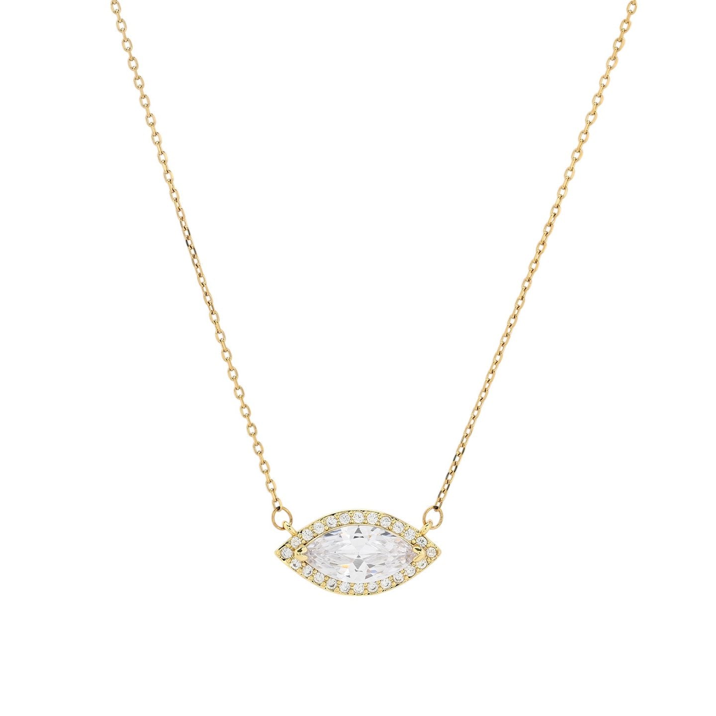 Collier oeil semi précieuses avec zircones