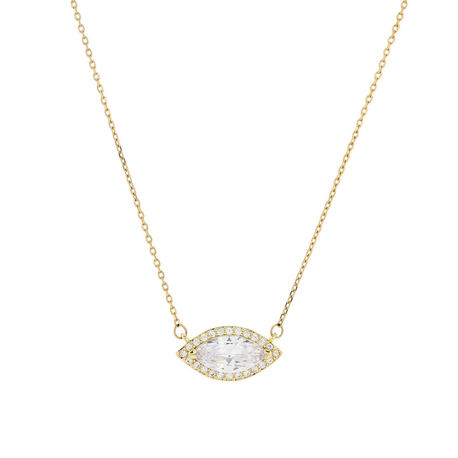 Collier oeil semi précieuses avec zircones
