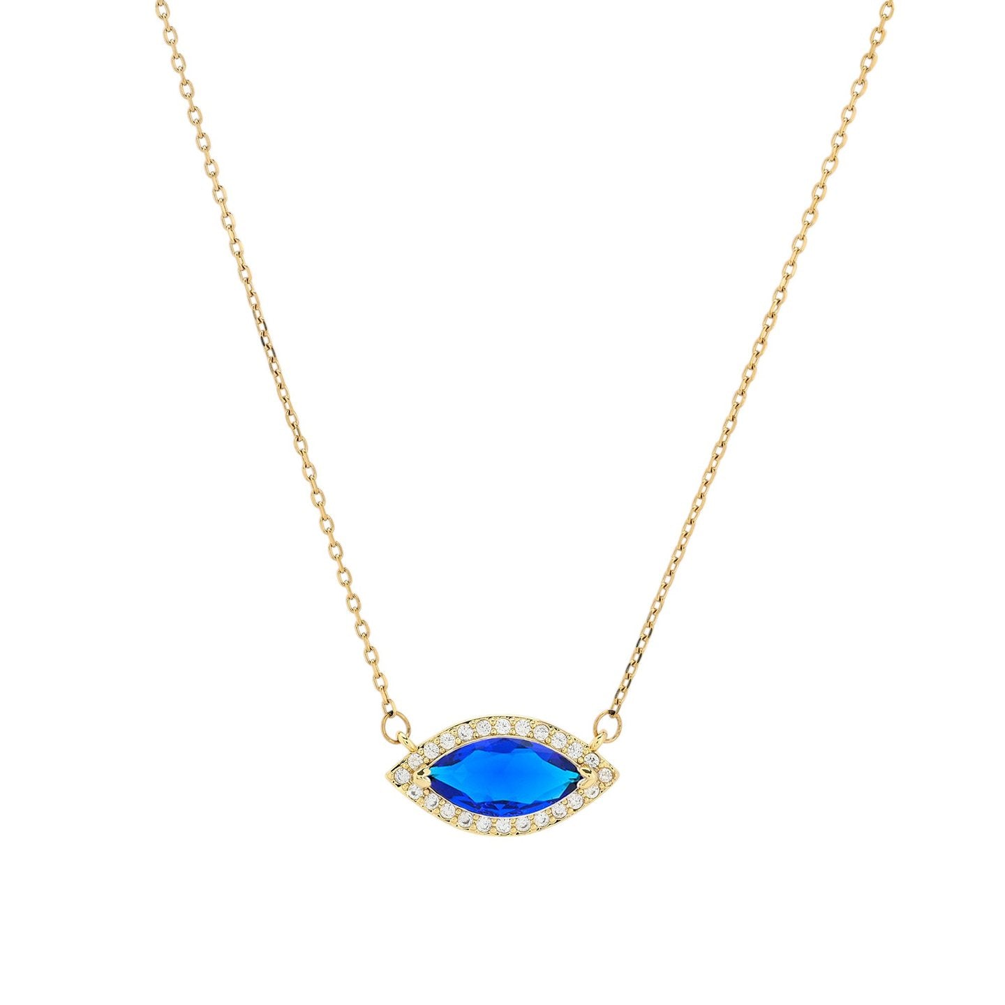 Collier oeil semi précieuses avec zircones