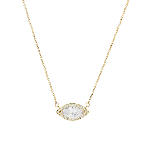 Collier oeil semi précieuses avec zircones