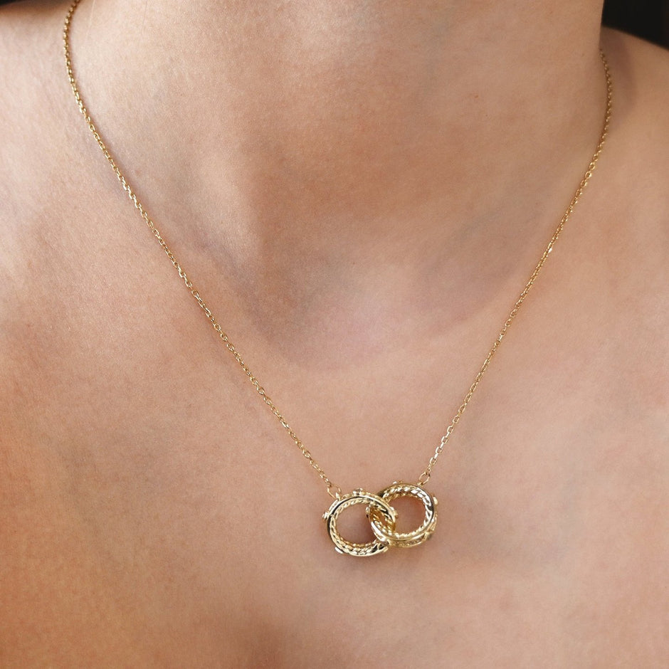 Collier semi précieuse cercles