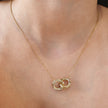 Collier semi précieuse cercles