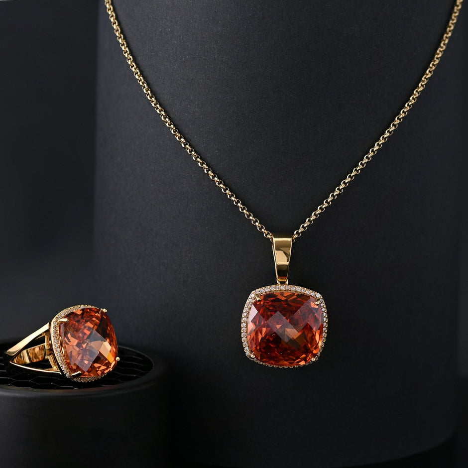 Collier semi précieuse avec pierre de couleur