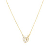 Collier semi précieuse coeurs entrelacé