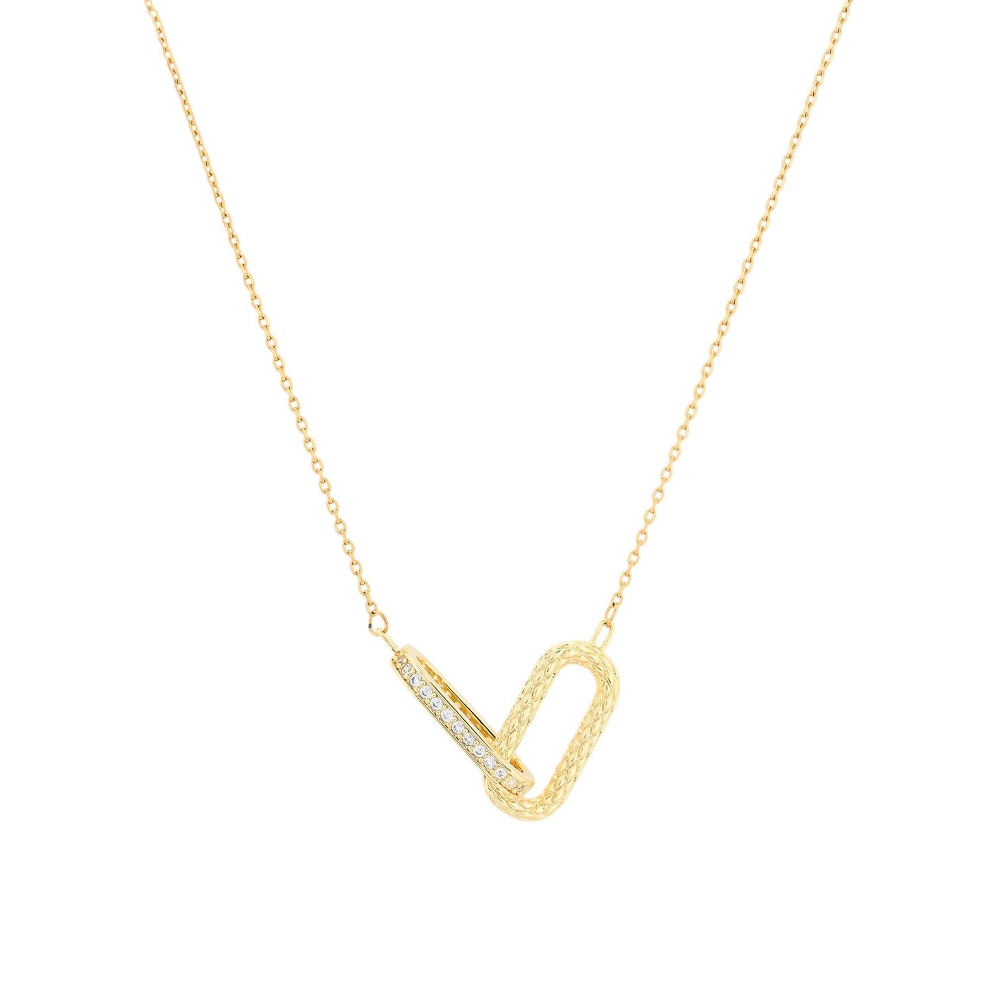 Collier semi précieuse liens entrelacé