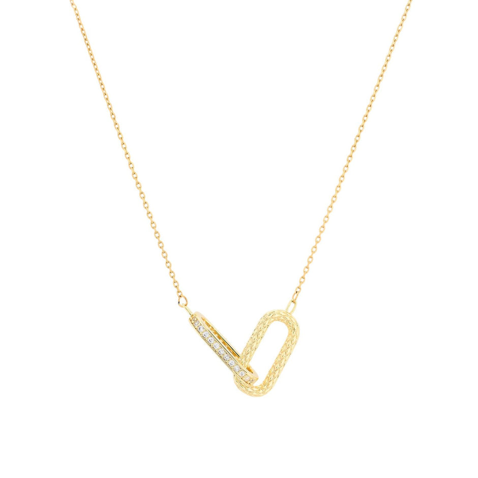 Collier semi précieuse liens entrelacé