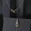 Collier semi précieuse liens entrelacé