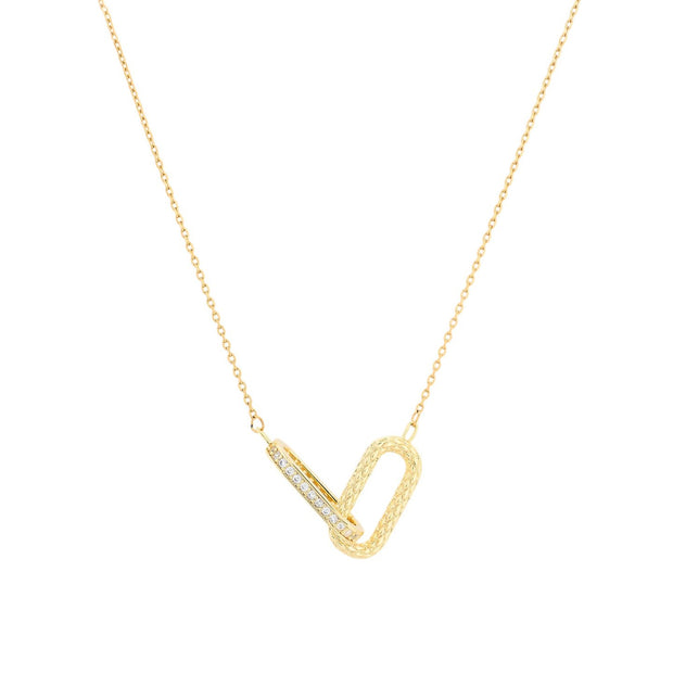 Collier semi précieuse liens entrelacé