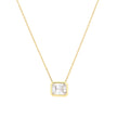 Collier semi précieuse pierre rectangulaire