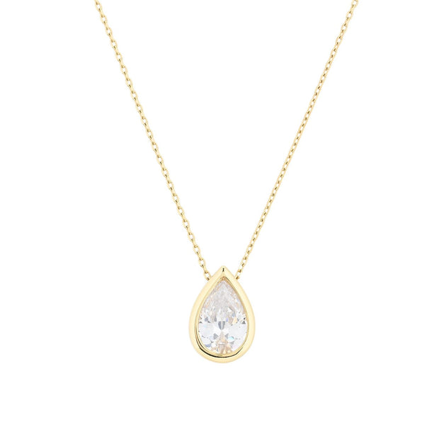 Collier semi précieuse pierre goutte