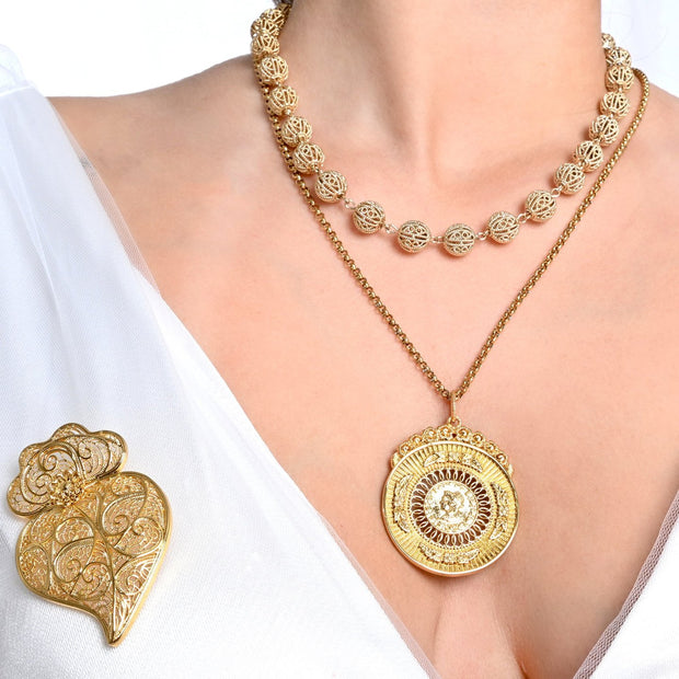 Collier semi précieuse bolas de viana 10mm