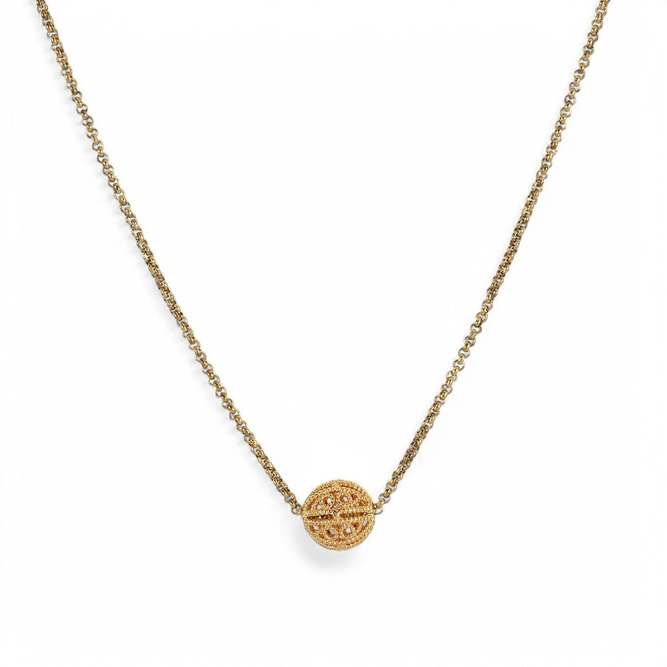 Collier semi précieuse avec des sphère de viana