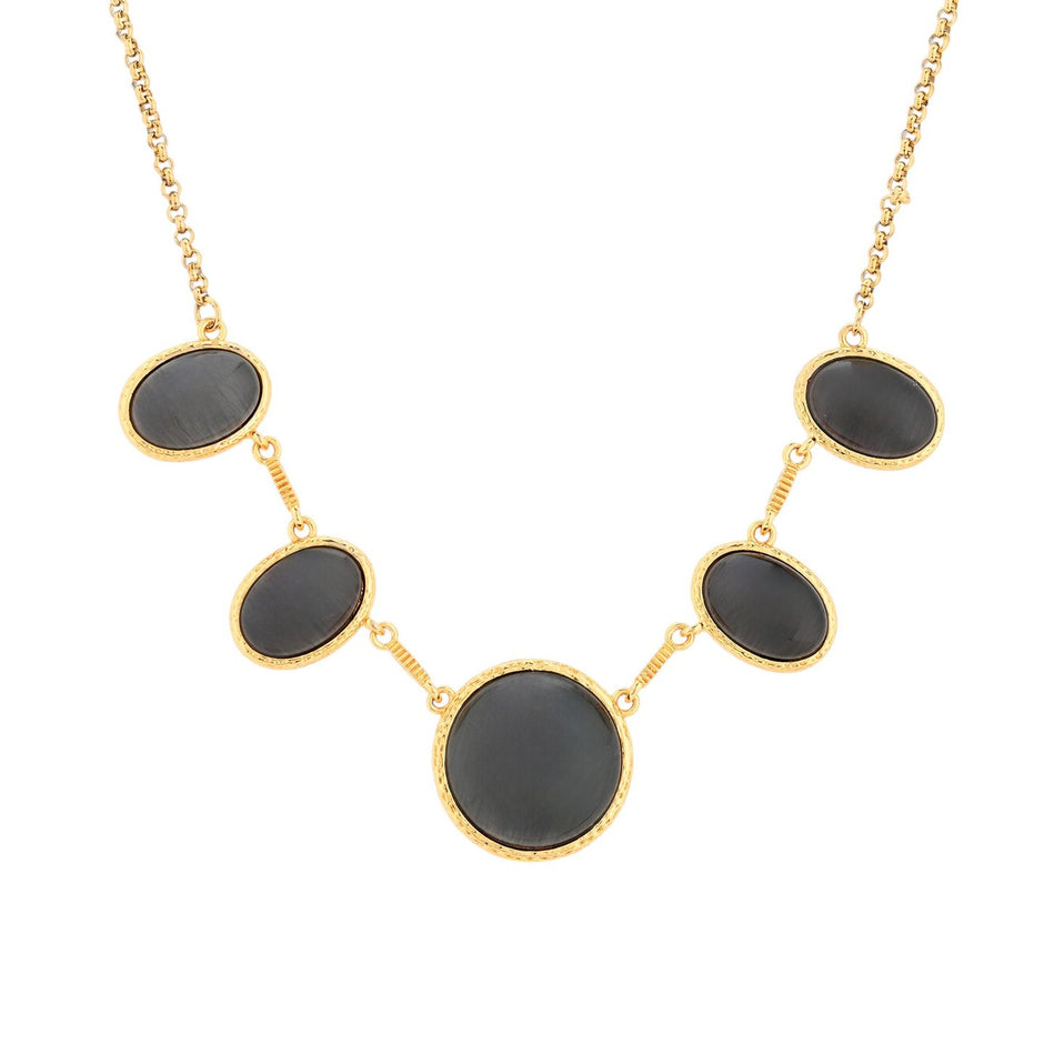 Collier 5 pierres ovales