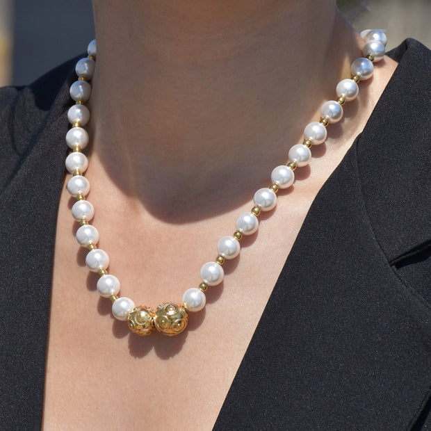 Collier semi précieuse perles bolas de viana