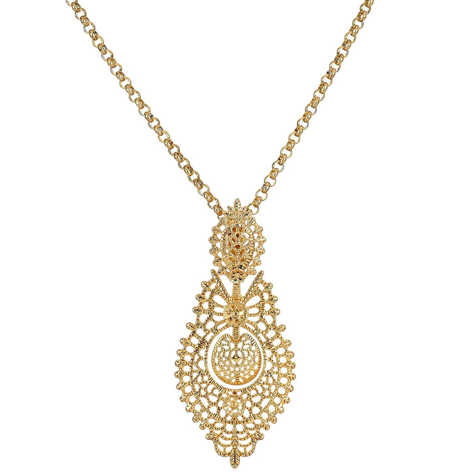 Collier semi précieuse filigrane rainha G