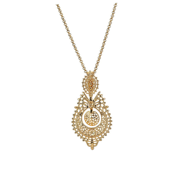 Collier semi précieuse filigrane rainha M