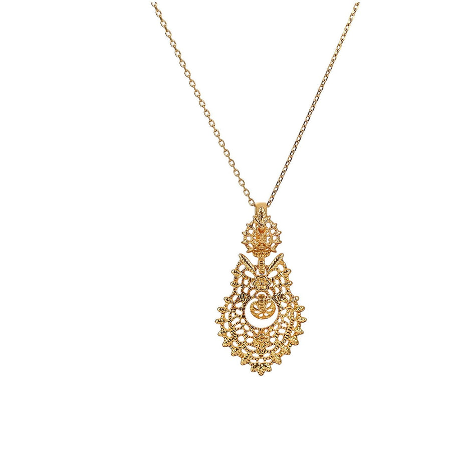 Collier semi précieuse filigrane rainha P