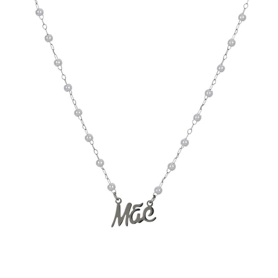 Collier en acier mot mãe
