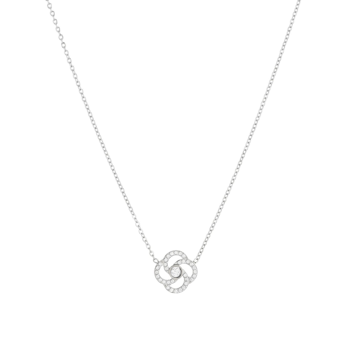 Collier Alba avec fleur et zircones