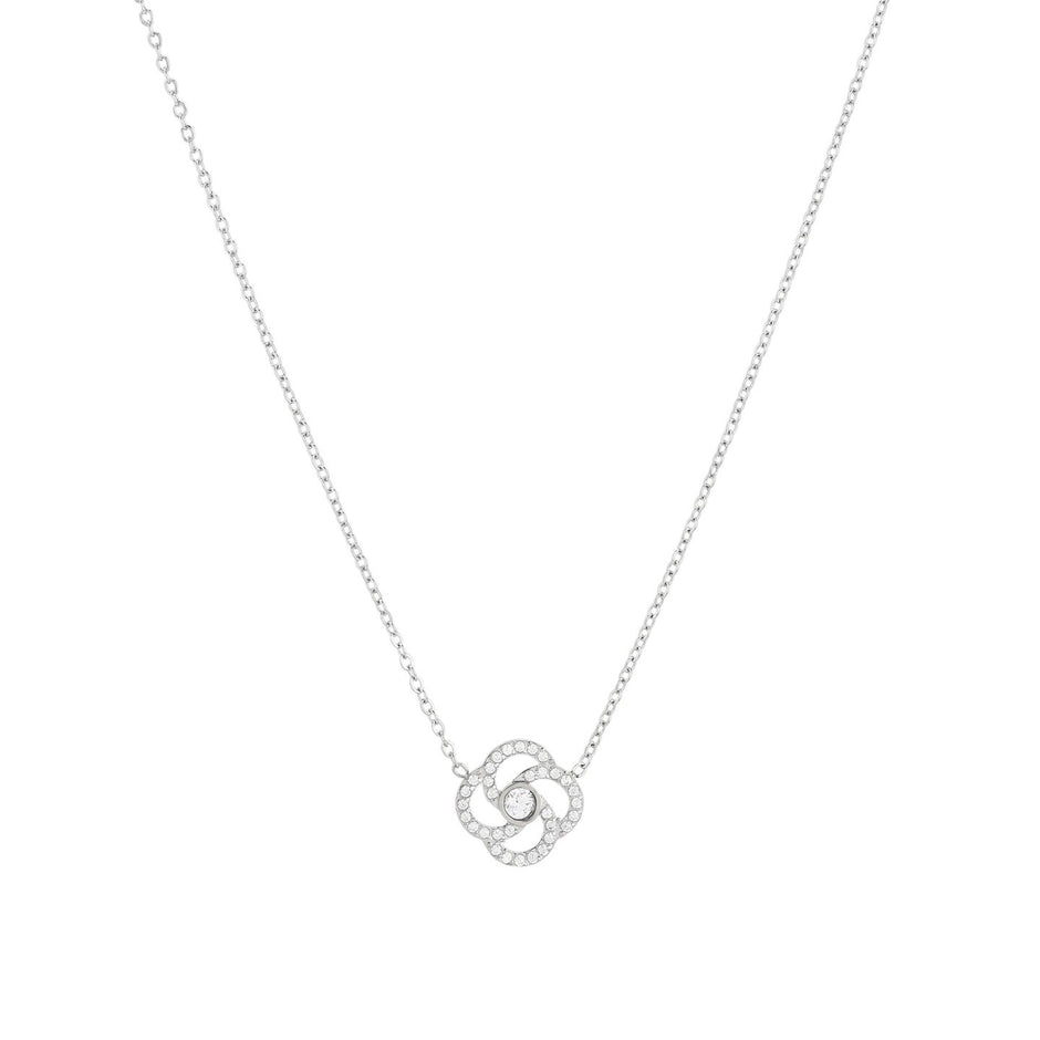 Collier Alba avec fleur et zircones