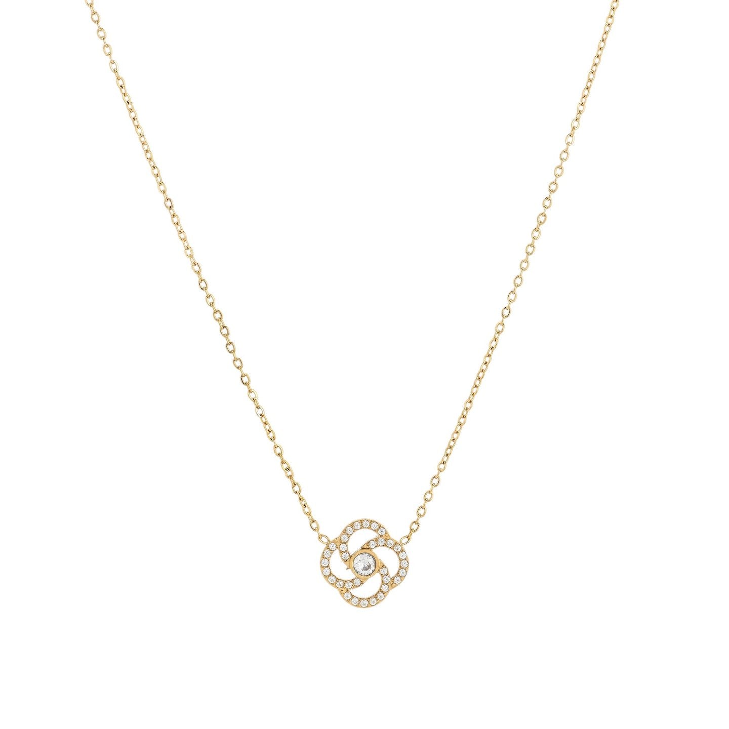 Collier Alba avec fleur et zircones