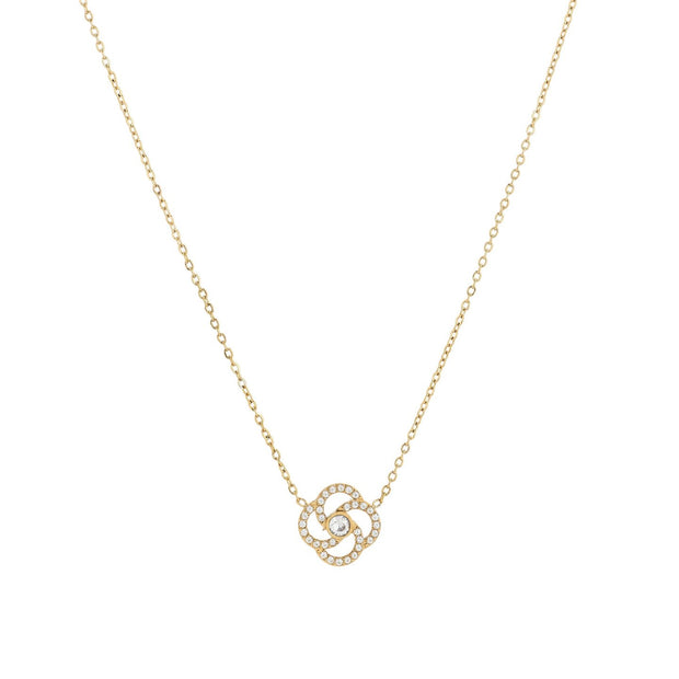 Collier Alba avec fleur et zircones
