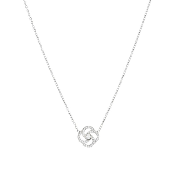Collier Alba avec fleur et zircones