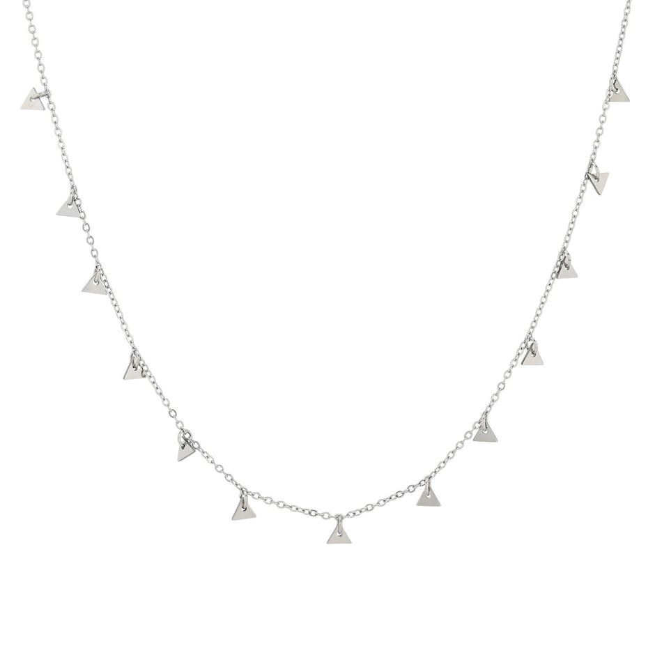 Collier en acier pendentifs triangulaire
