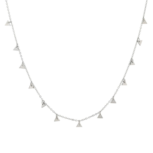 Collier en acier pendentifs triangulaire
