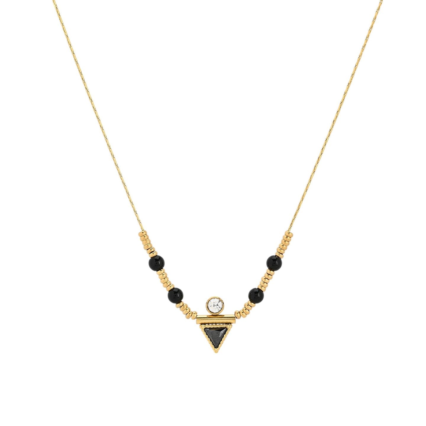 Collier en acier brillant triangulaire