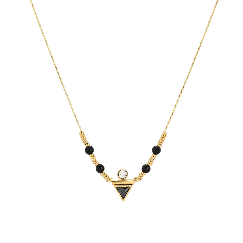 Collier en acier brillant triangulaire