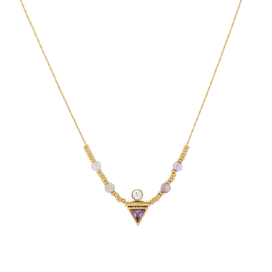 Collier en acier brillant triangulaire