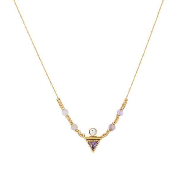 Collier en acier brillant triangulaire