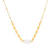 Collier en acier pierre rond