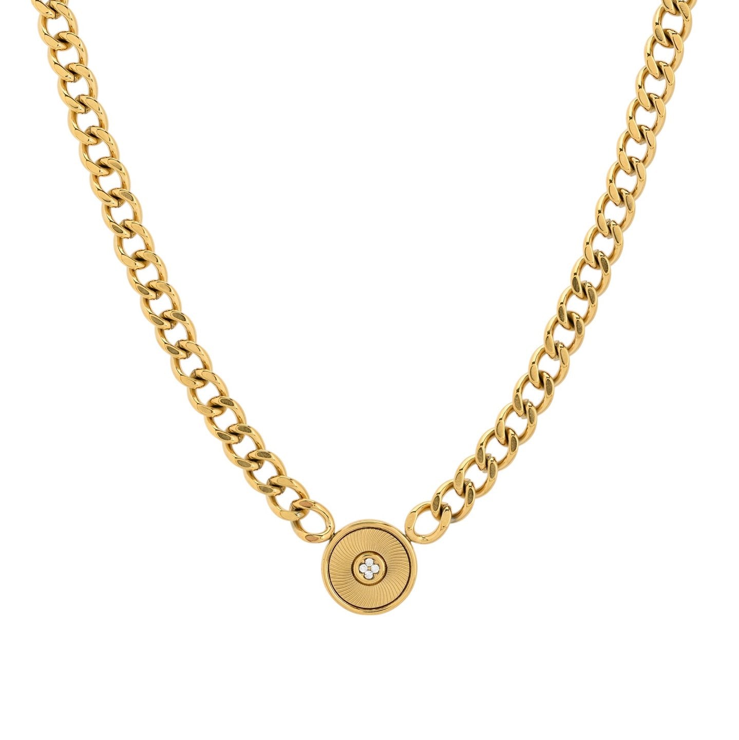 Collier en acier chaîne brillant