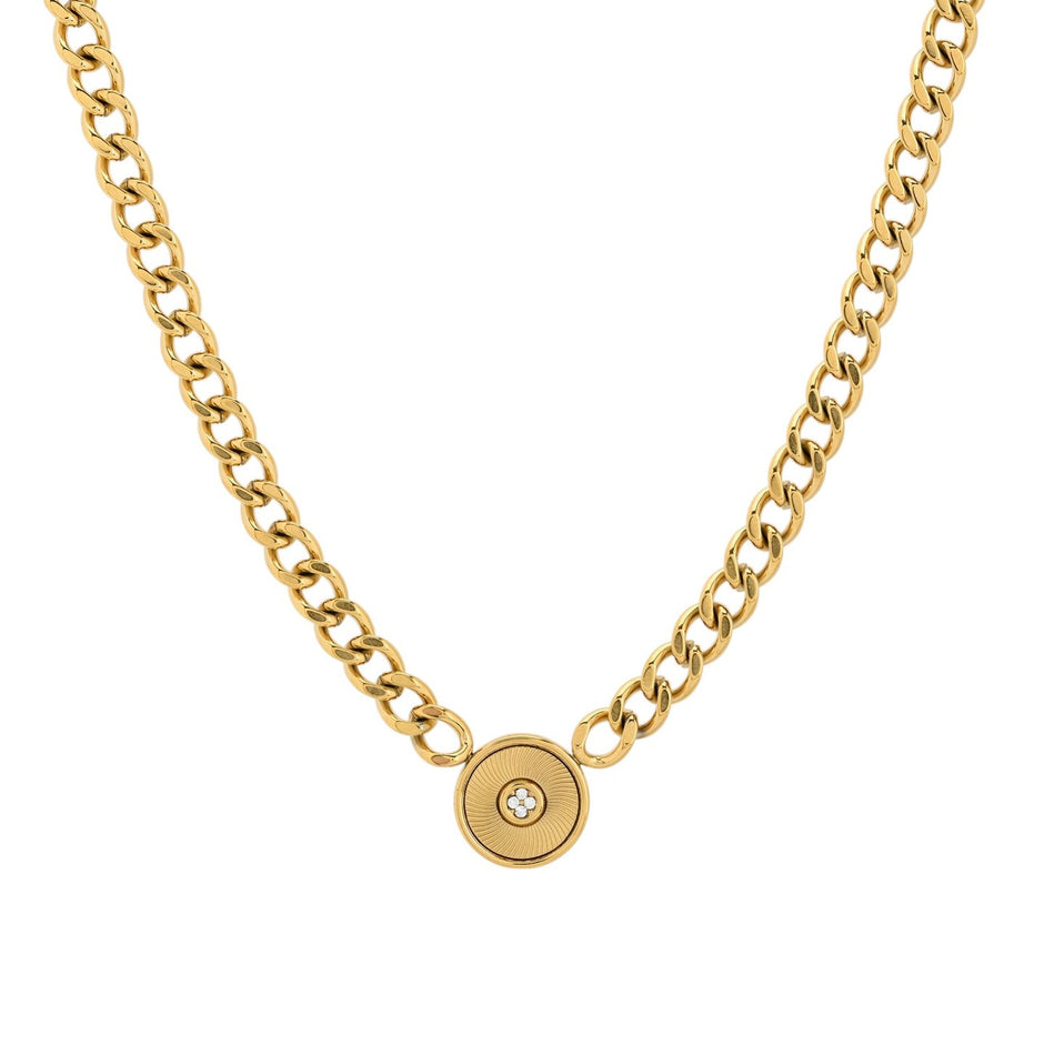 Collier en acier chaîne brillant