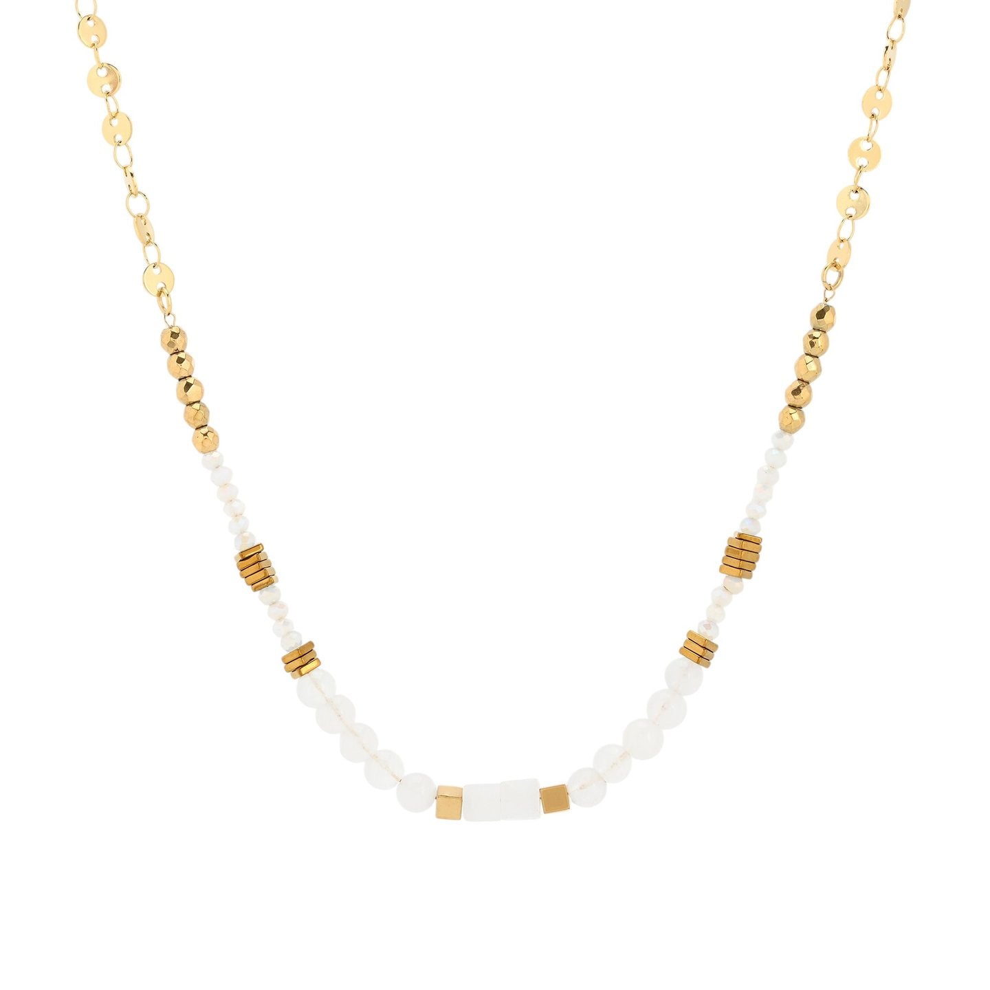 Collier en acier cristaux