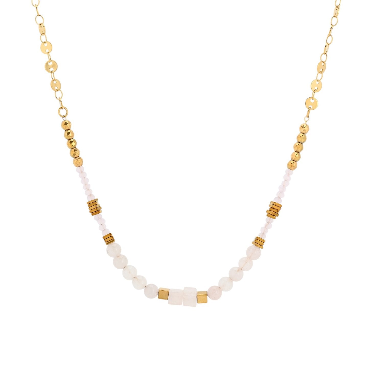 Collier en acier cristaux