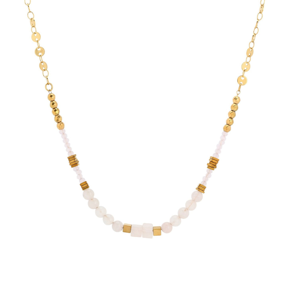 Collier en acier cristaux