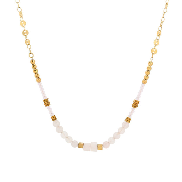 Collier en acier cristaux