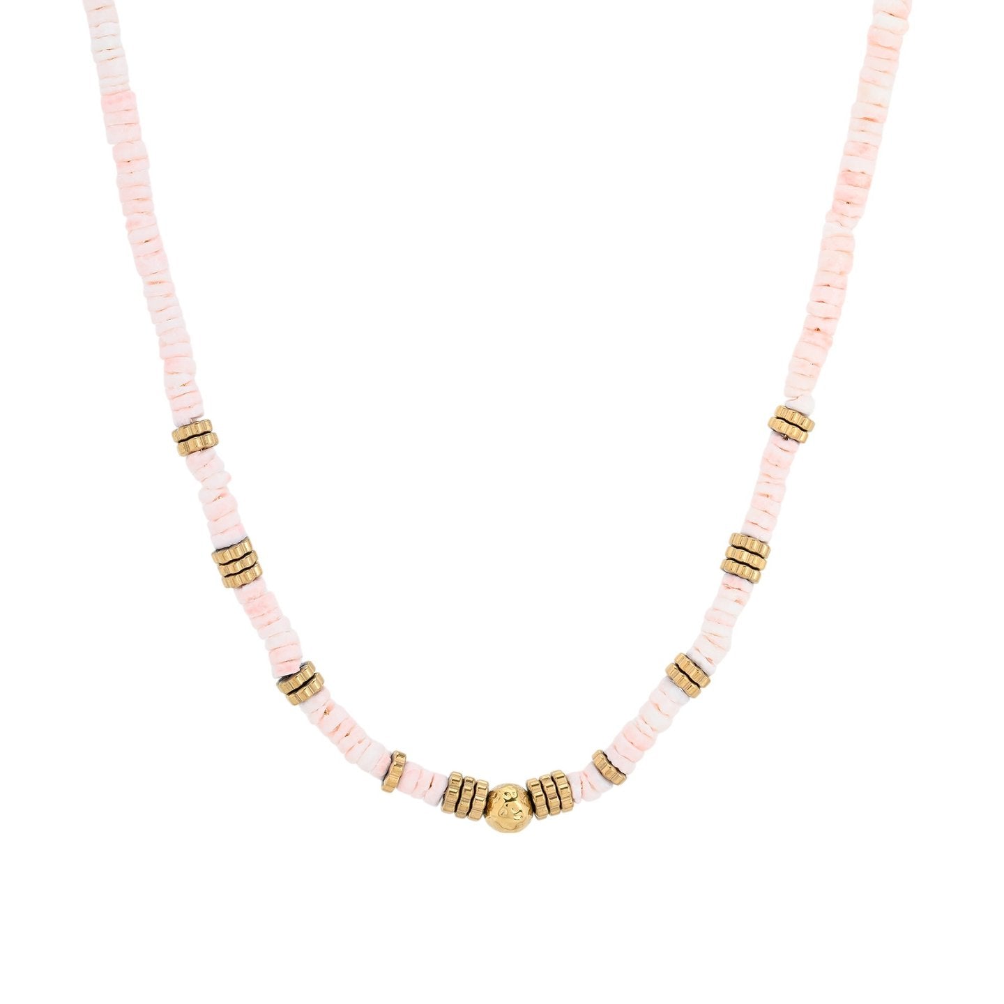 Collier en acier avec pierre céramique