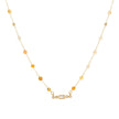 Collier en acier fin petite pierres