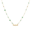 Collier en acier fin petite pierres