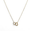 Collier acier cœurs entrelacés