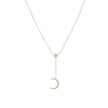 Collier acier étoile et lune