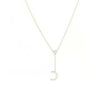 Collier acier étoile et lune