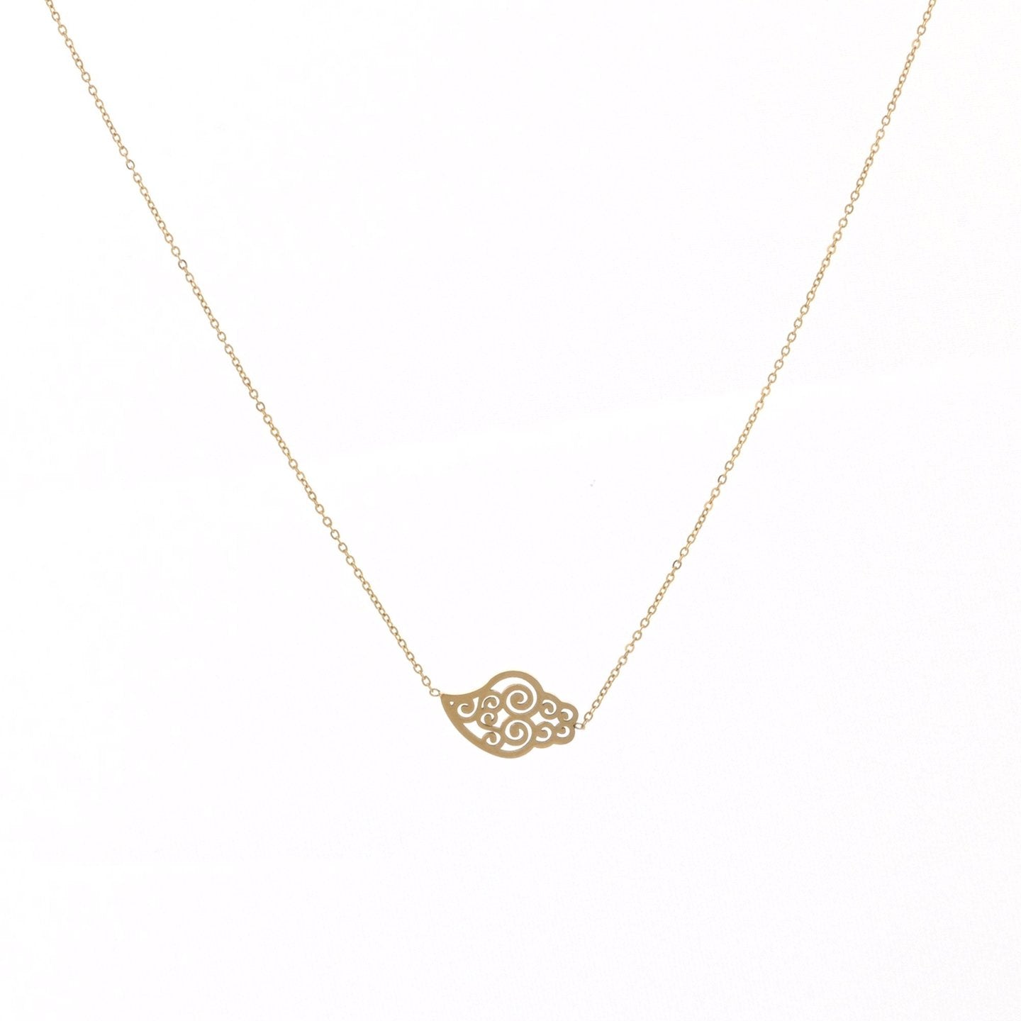 Collier en acier avec coração de viana