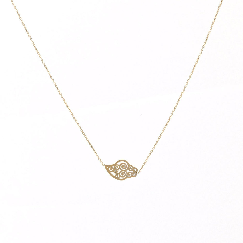 Collier en acier avec coração de viana